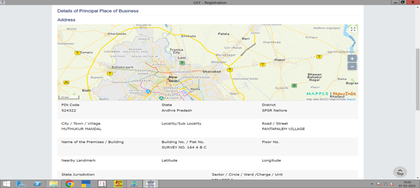 Geotagging in GST registration