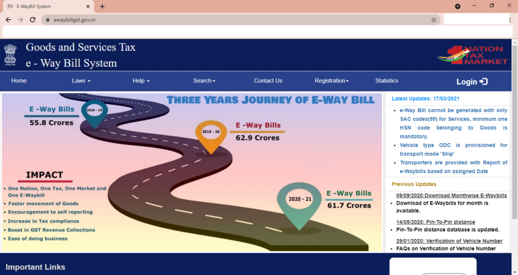 CaptainBiz: E-way bill registration