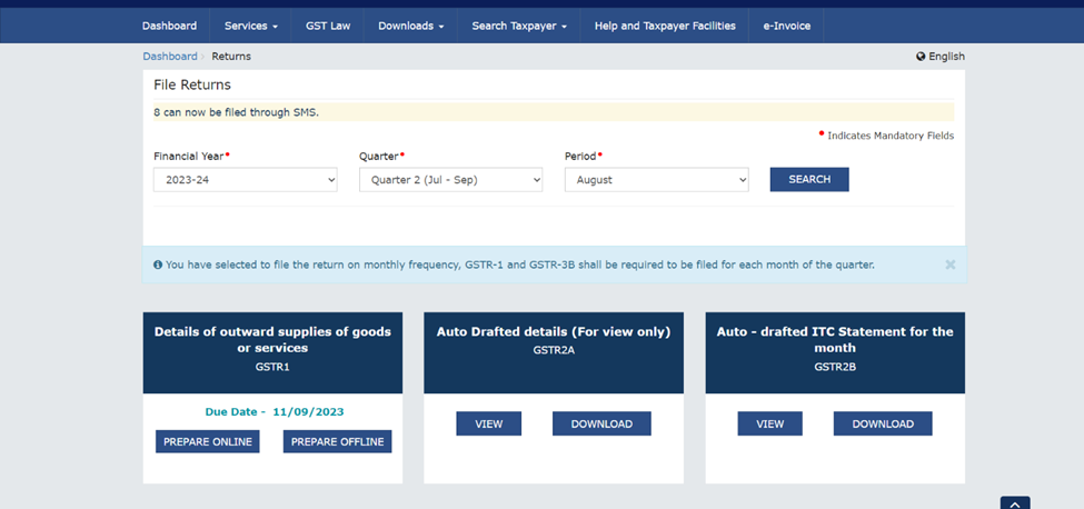 gstr 1 file returns