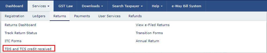 CaptainBiz: TDS TCS Credit Received tile