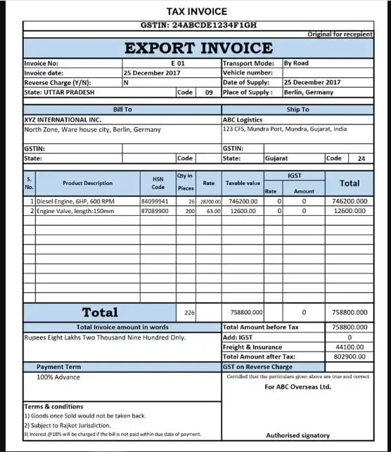 CaptainBiz:export_invoice_format