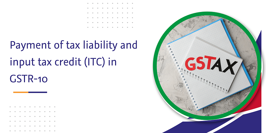 CaptainBiz: payment of tax liability and input tax credit (itc) in gstr-10