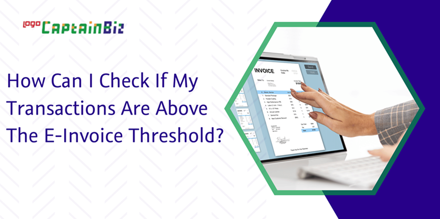 CaptainBiz: how can I check if my transactions are above the e-invoice threshold?