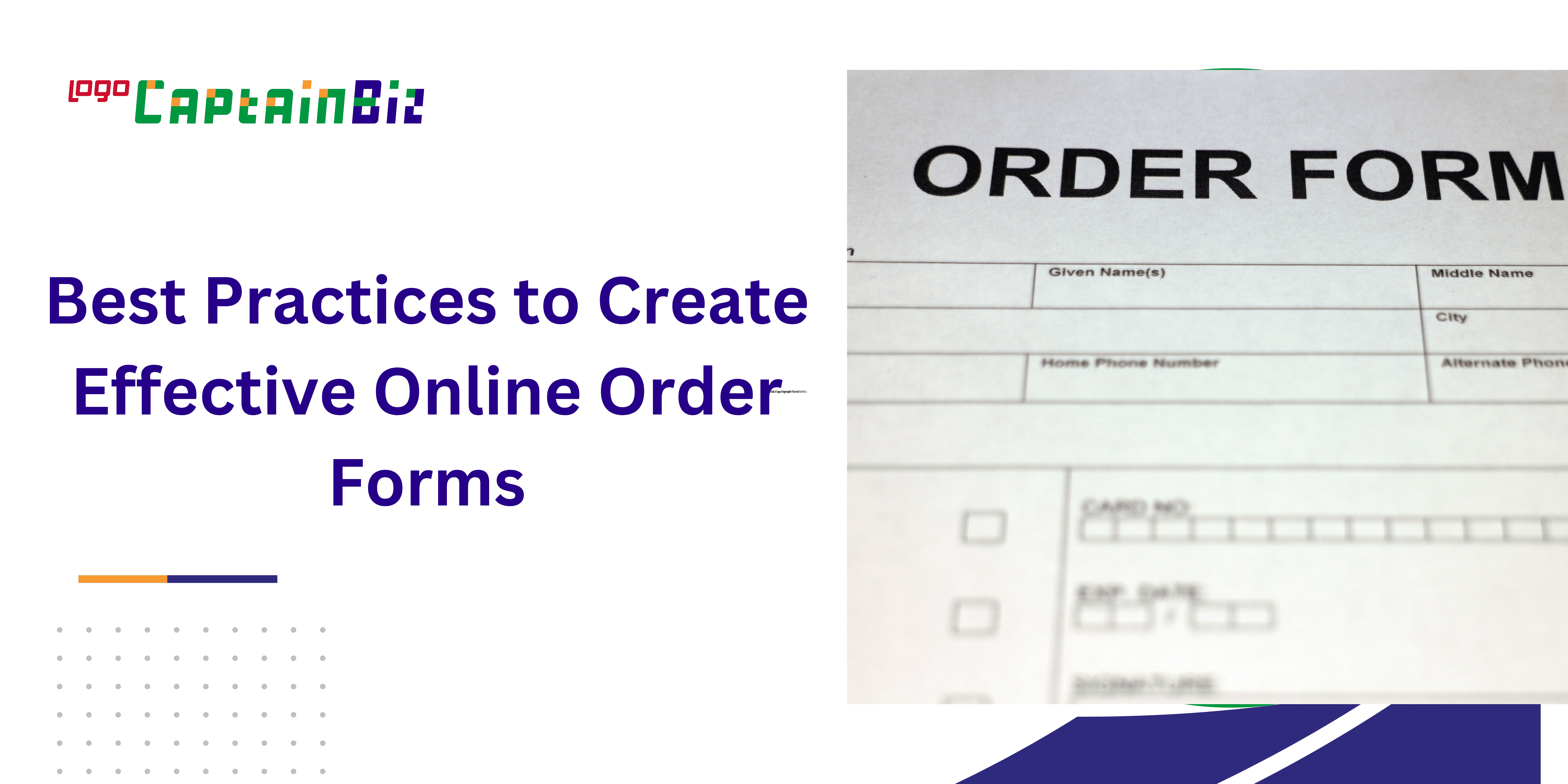 Best Practices to Create Effective Online Order Forms